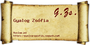 Gyalog Zsófia névjegykártya