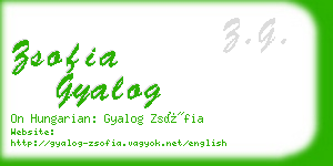 zsofia gyalog business card